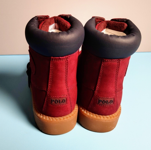 Polo Burgundy Suede Child's Boots - Picture 5 of 8